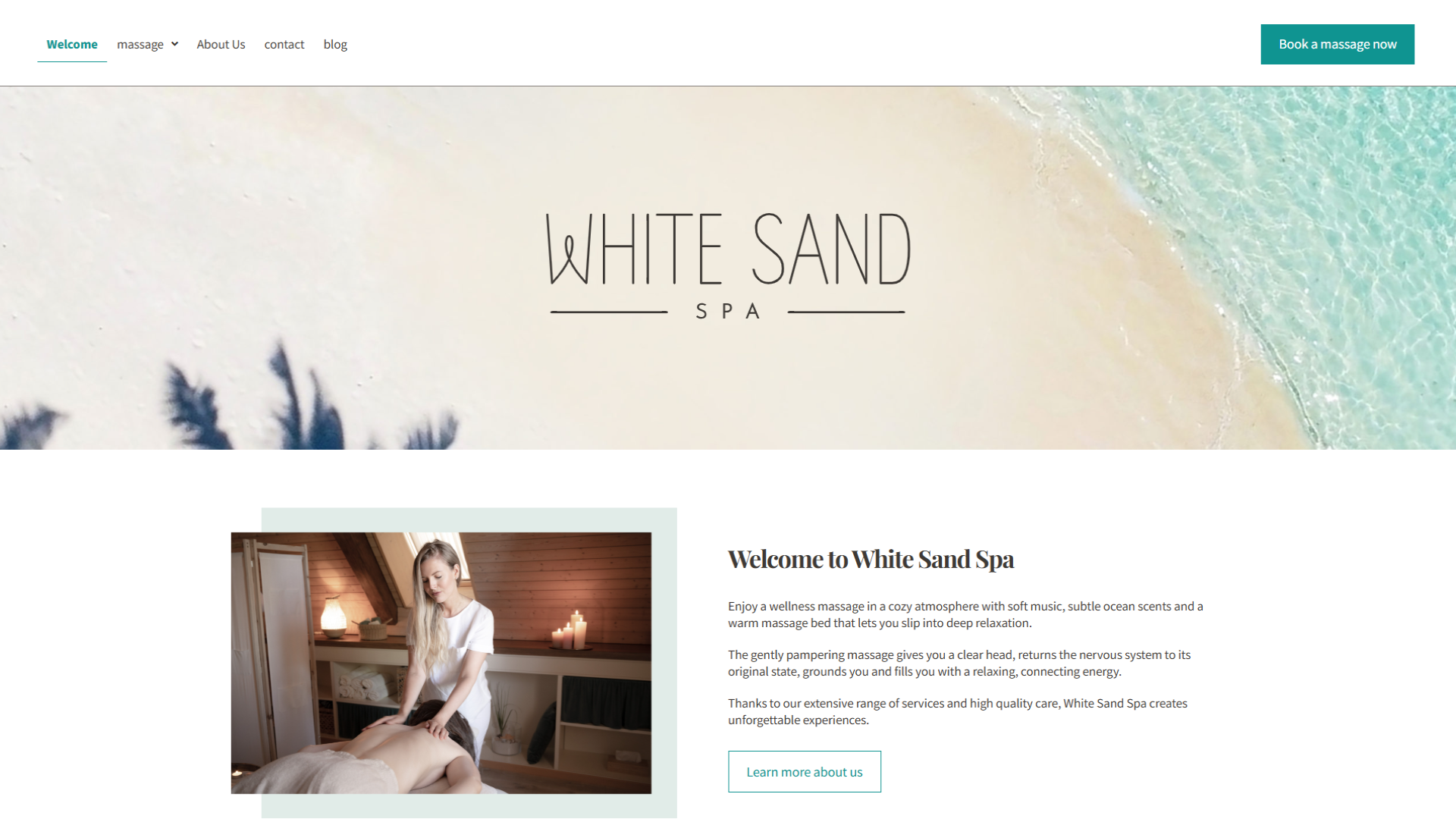 white sand spa-case study