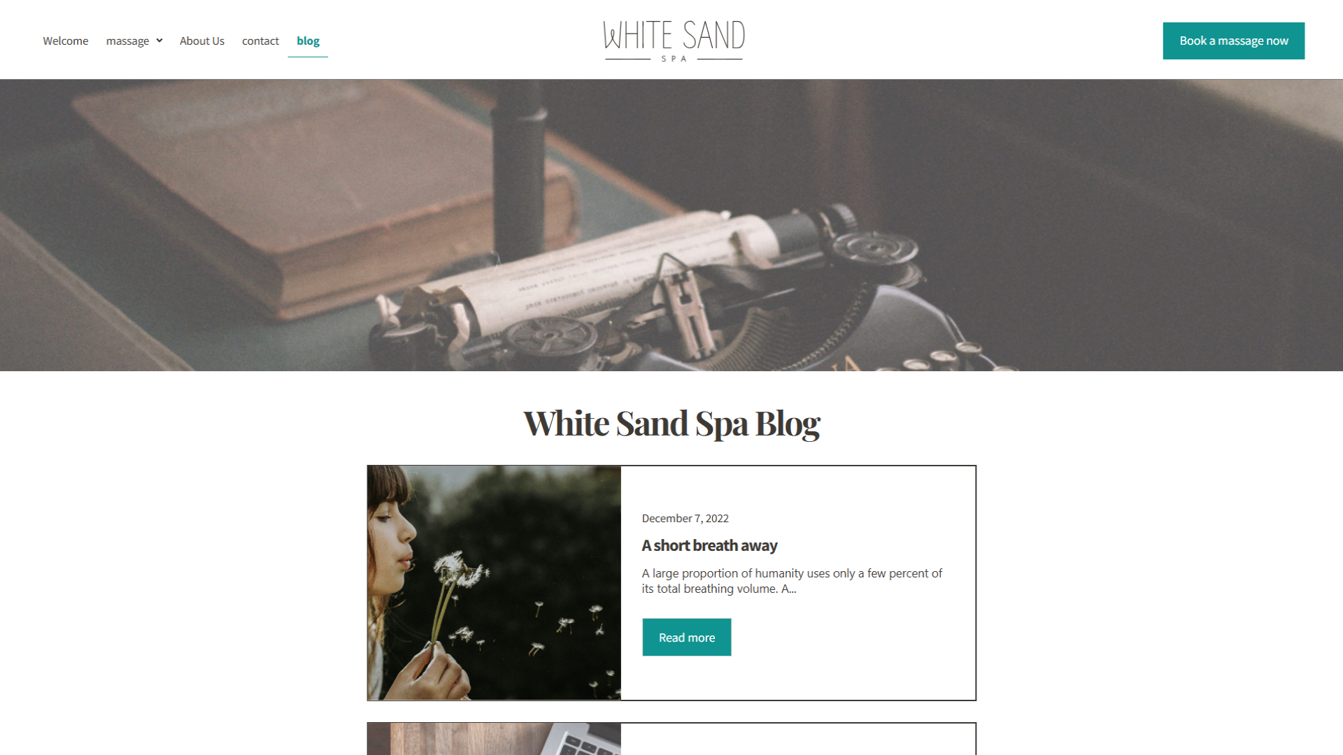 white sand spa-case study